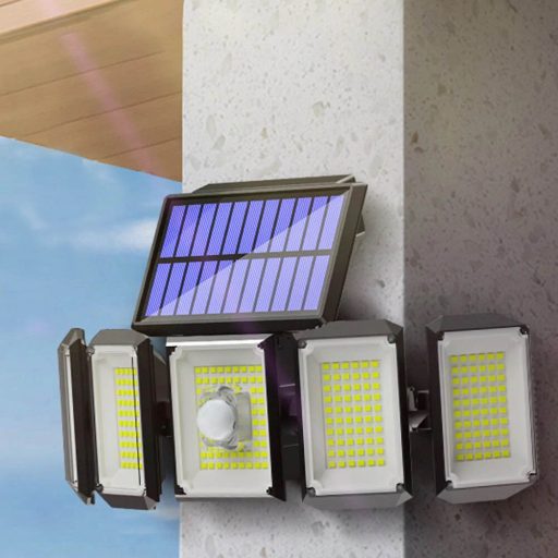 5 panelowa obrotowa lampa solarna 300 LED