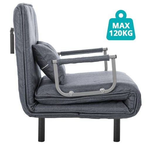 Fotel składany 2 w 1 w kilku kolorach-ciemnoszary