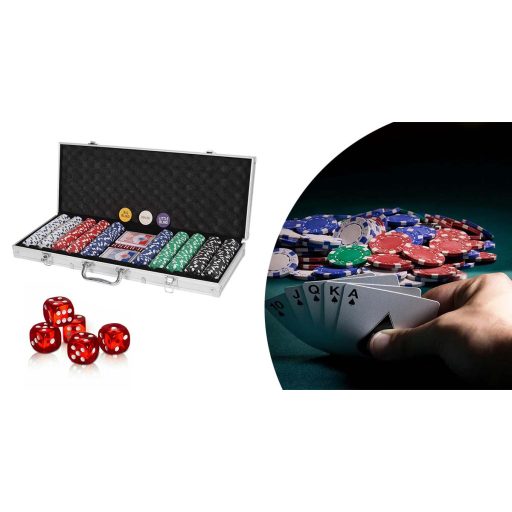 500-elementowy zestaw do pokera w aluminiowej torbie