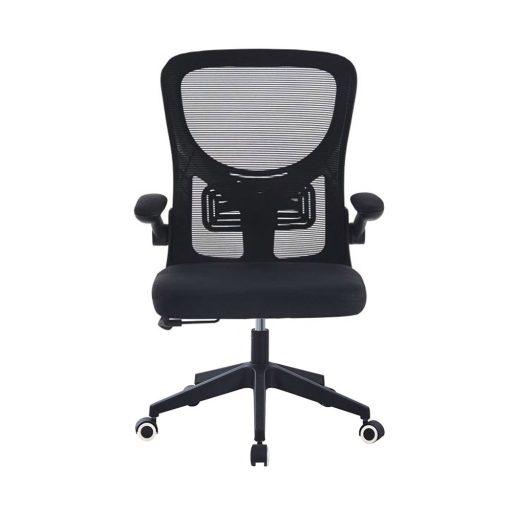 Ergonomiczne krzesło biurowe z podnoszonymi podłokietnikami, czarny 