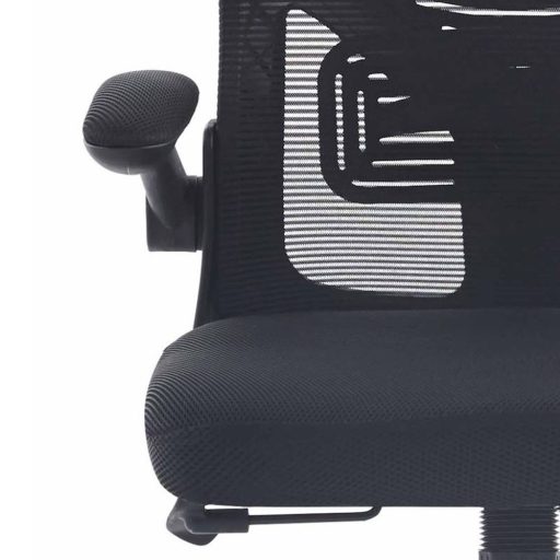 Ergonomiczne krzesło biurowe z podnoszonymi podłokietnikami, czarny 