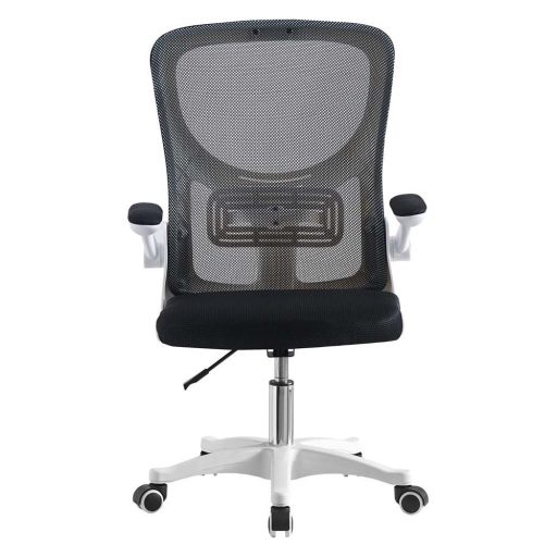 Ergonomiczne krzesło biurowe z podnoszonymi podłokietnikami, biały