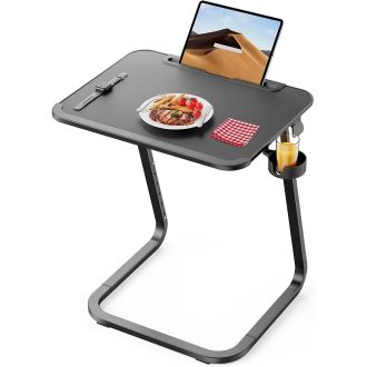   Regulowany stół śniadaniowy z podstawą na tablety, czarny