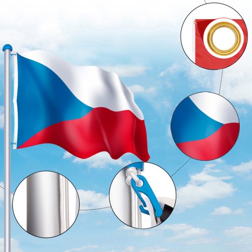 Maszt 90x150cm z czeską flagą