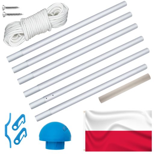 Maszt 90x150cm z polską flagą