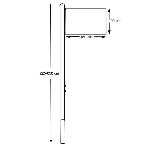 Maszt 90x150cm z polską flagą
