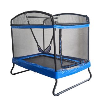   Trampolina dla dzieci z huśtawką i siatką zabezpieczającą
