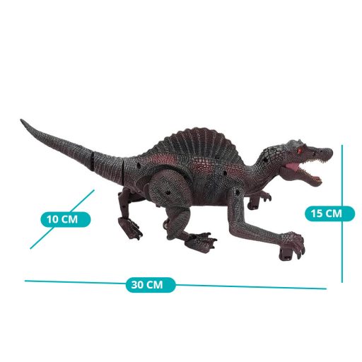 Zdalnie sterowany dinozaur z efektami dźwiękowymi i świetlnymi